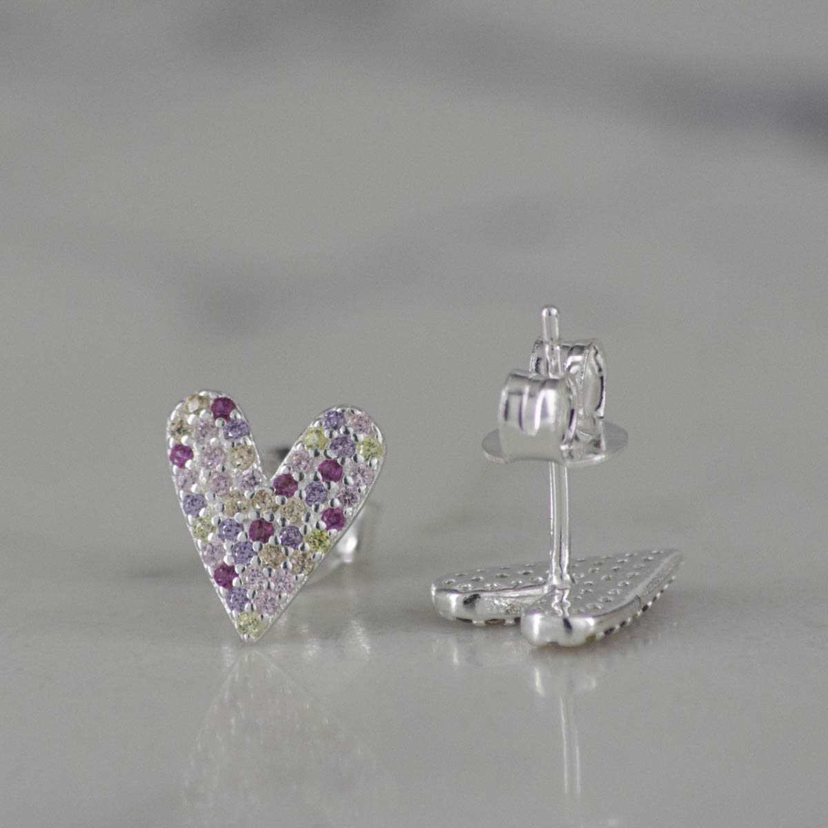 TOPO CORAZON ESTIRADO CIRCONES COLORES